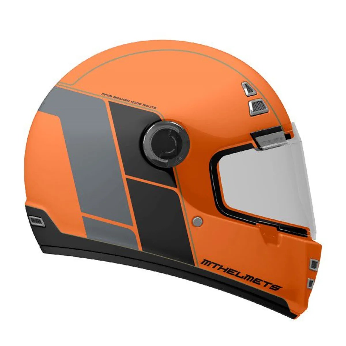 Casco MT Jarama Ride Route C4 Naranja Mate