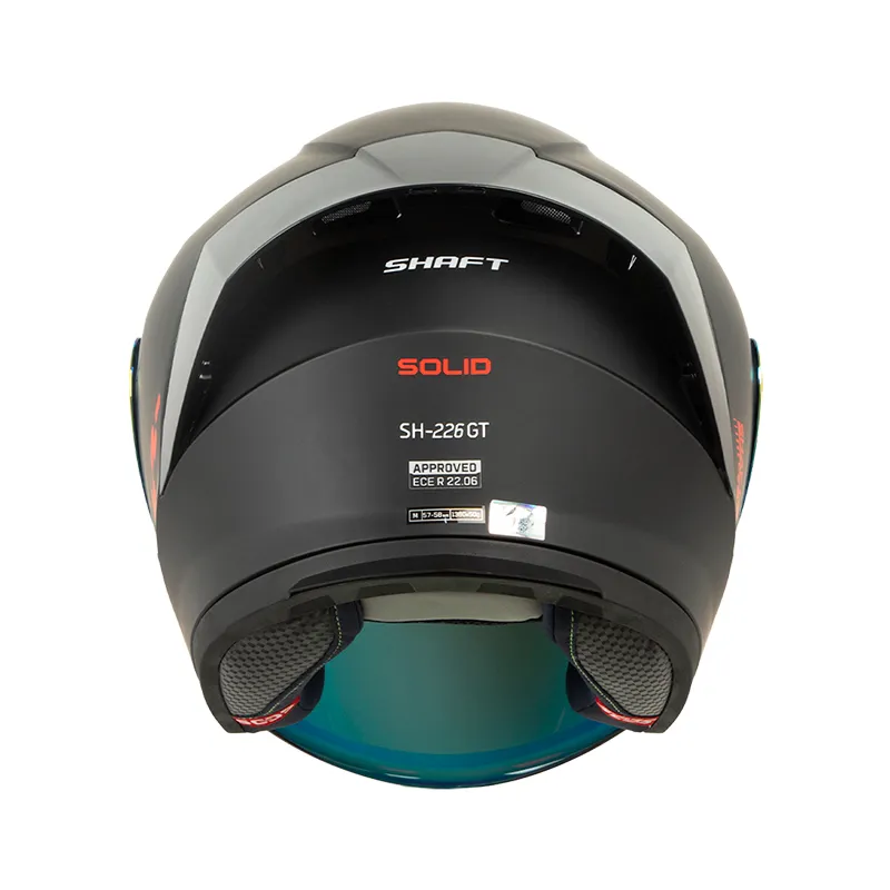 Casco Shaft 226 Gt Negro Rojo Visor Revo Rojo