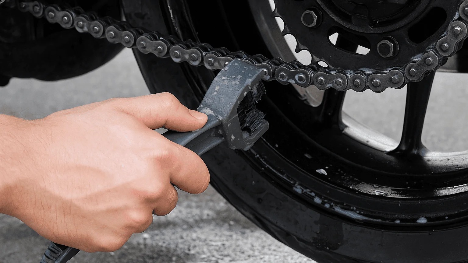 Cómo limpiar y lubricar la cadena de tu moto paso a paso