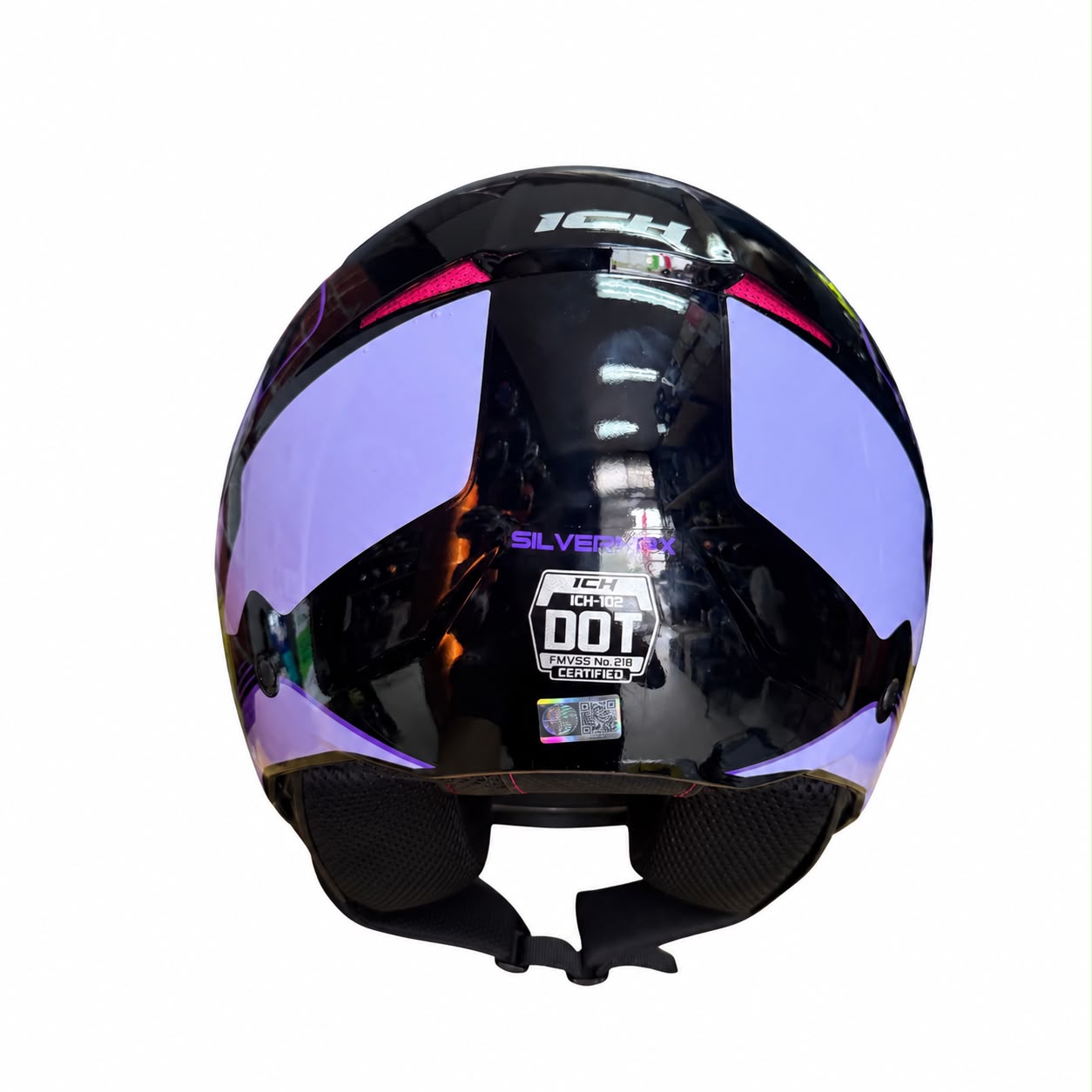 Casco ICH 102 Silvermax Morado Brillo 