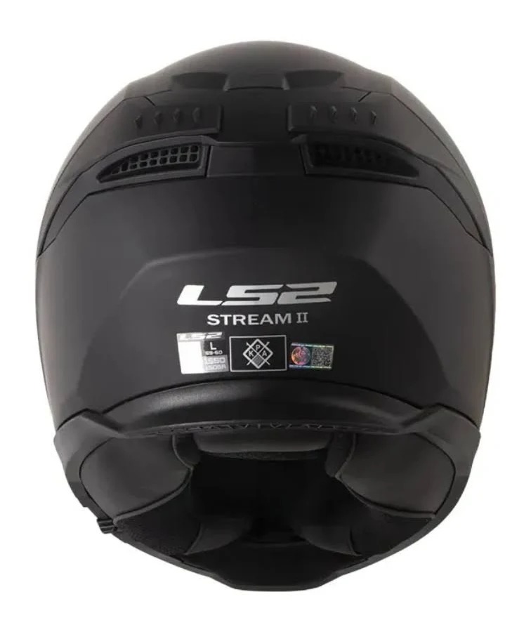 Casco LS2 FF808 STREAM II Negro Mate Visor Iridium Morado