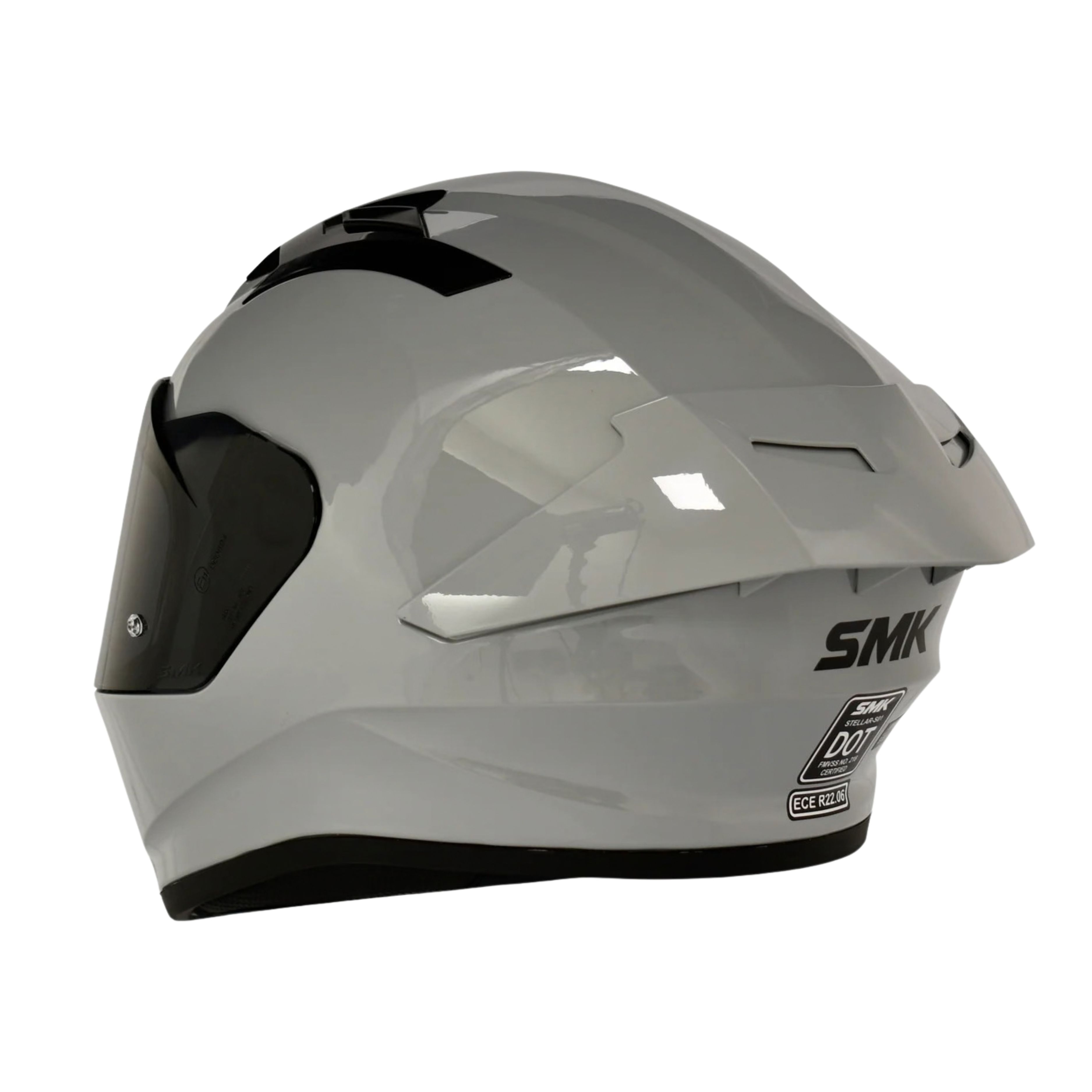 Casco SMK Stellar S-01 Gris Brillo
