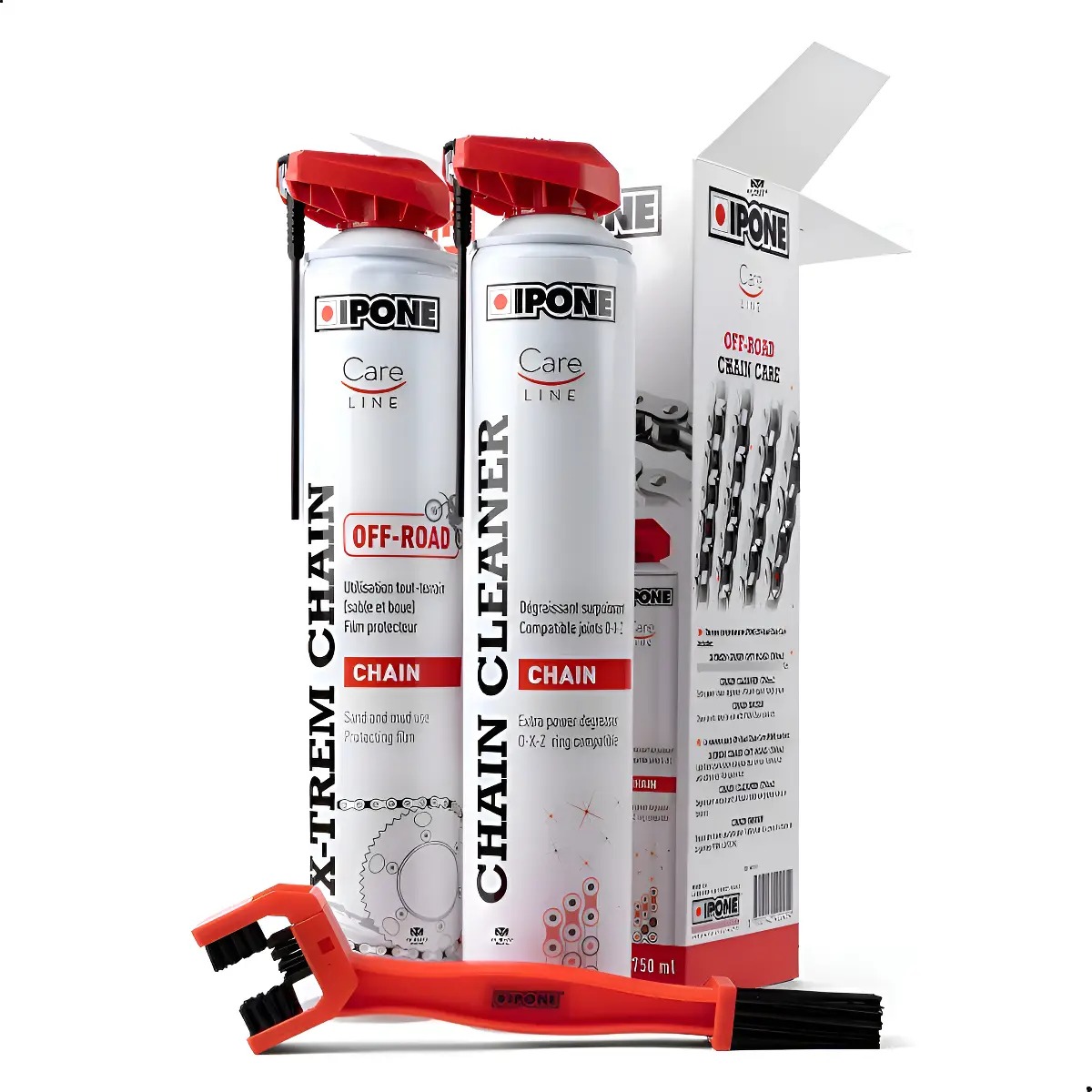 Kit Ipone Lubricante Road Chain Cleaner + Limpiador y Cepillo