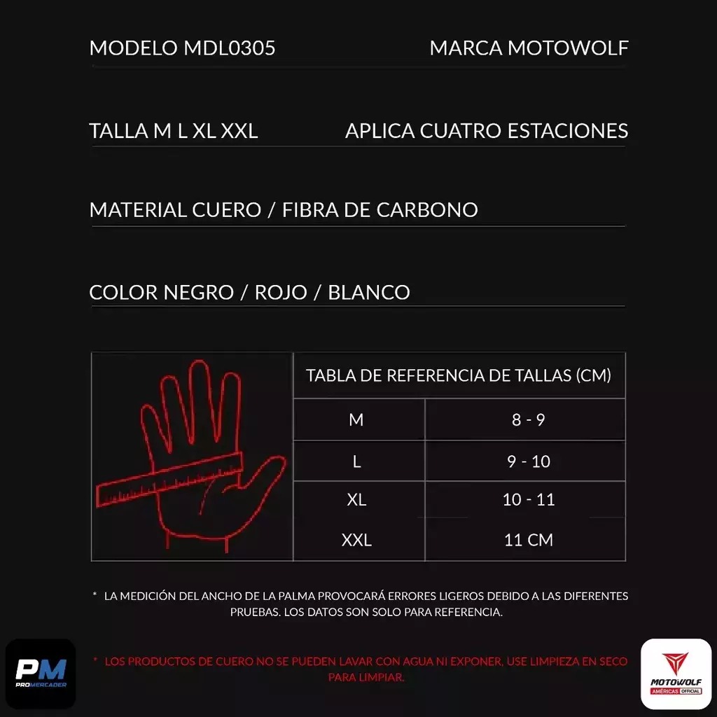 Guantes Motowolf MDL0305