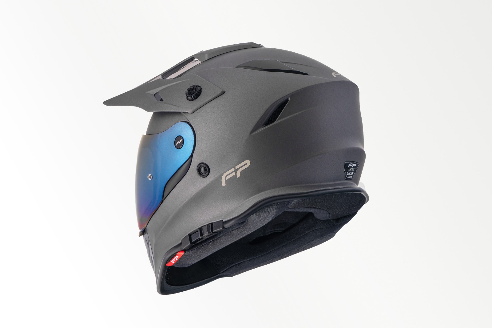 Casco FP Atlas Titanio Mate Visor Blue 