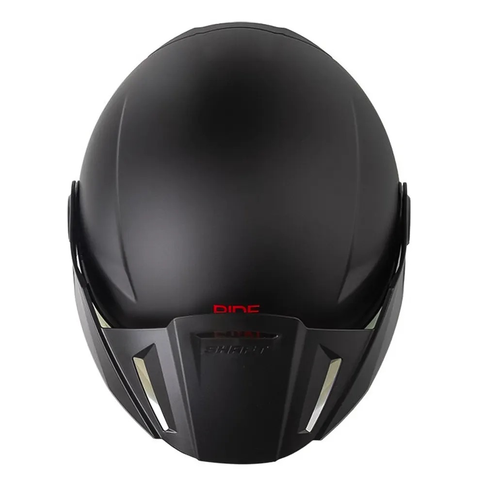 Casco Shaft 212 Negro Mate/Rojo Visor Revo Rojo