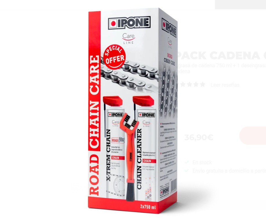 Kit Ipone Lubricante Road + Limpiador y Cepillo 