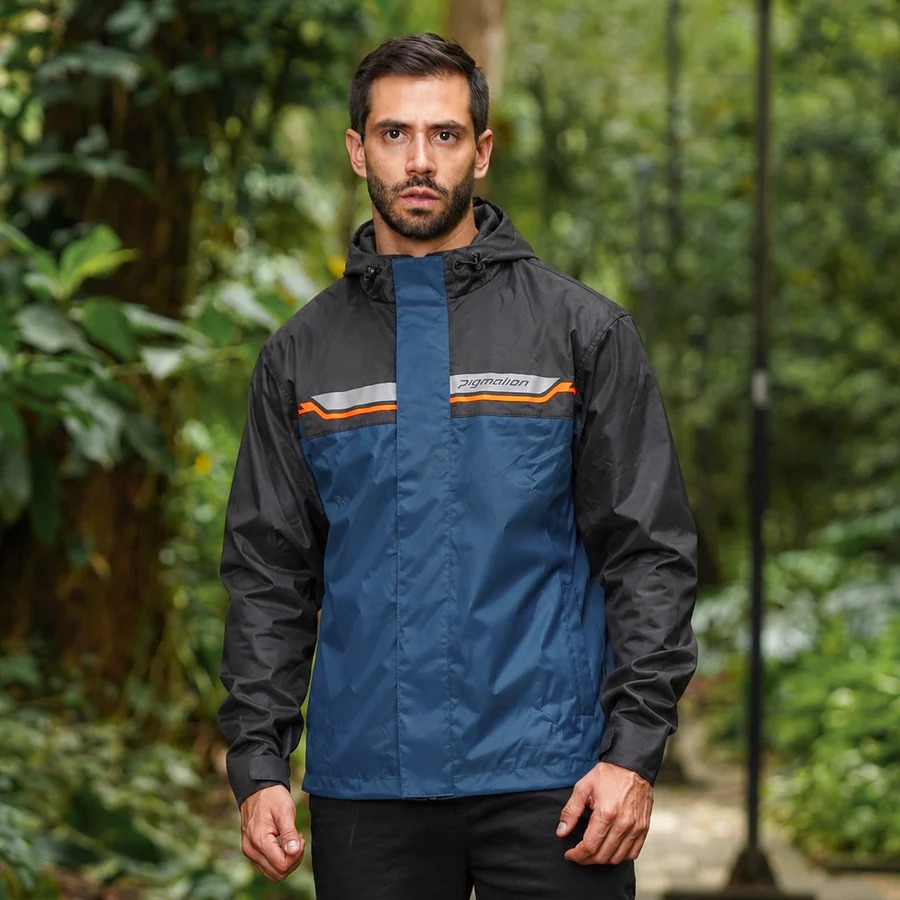 Cortavientos Rexa Impermeable Azul Pigmalion