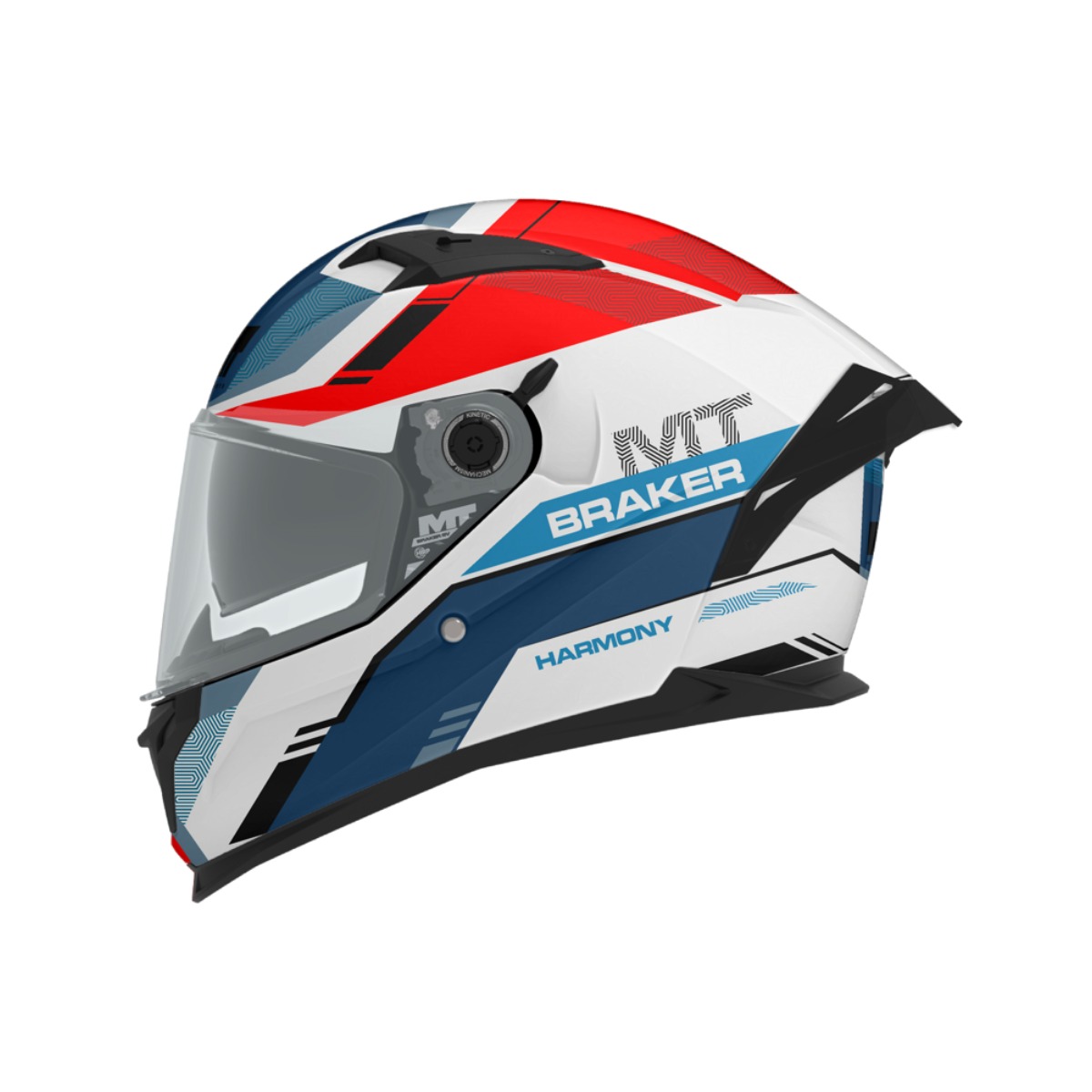 Casco MT Braker Sv Harmony A5 Brillo Azul Blanco