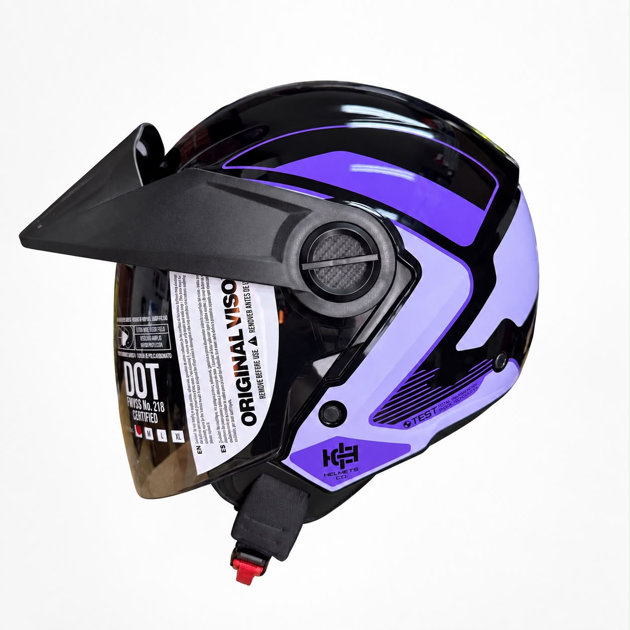 Casco ICH 102 Silvermax Morado Brillo 