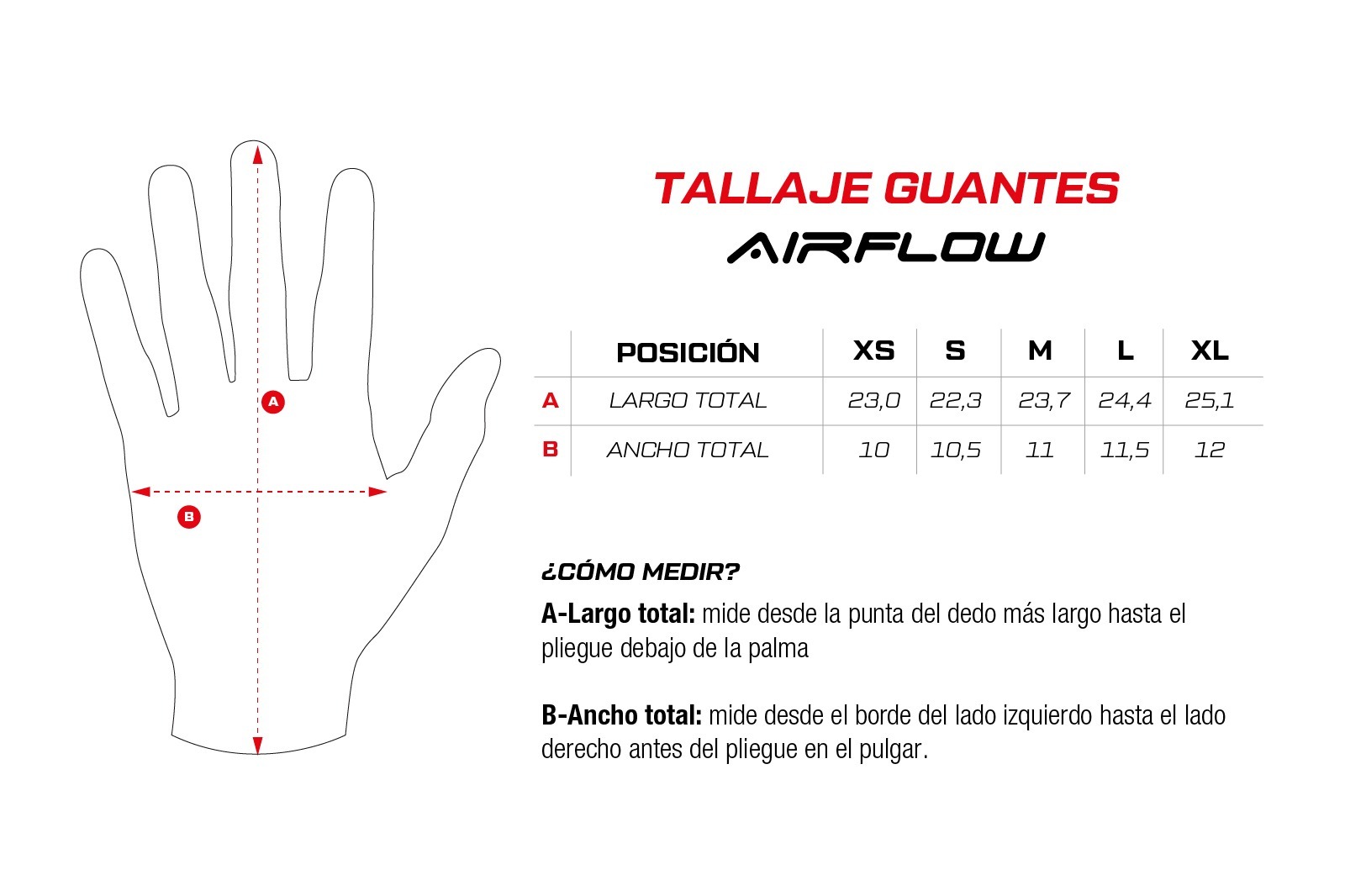Guante Airflow Fp Negro
