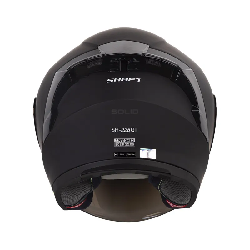 Casco Shaft 226 GT Negro Mate Visor Iridium Azul 