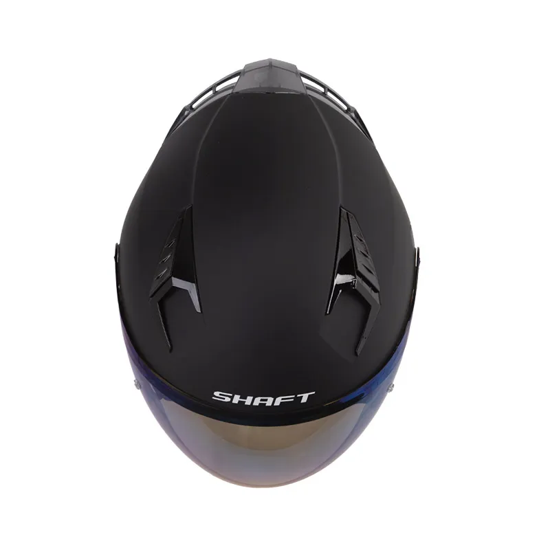 Casco Shaft 226 GT Negro Mate Visor Iridium Azul 